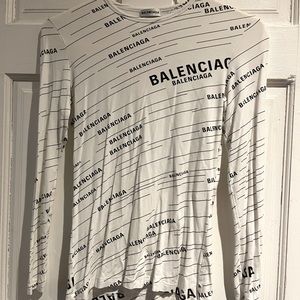 BALENCIAGA long sleeve logo top